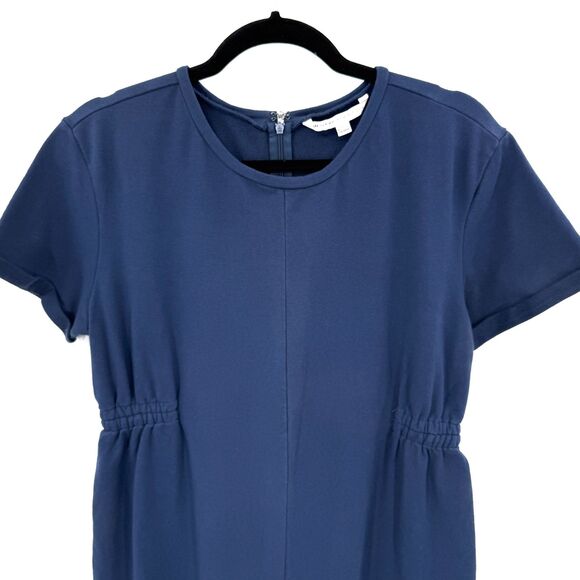 THE NINES BY HATCH Blue Short Sleeve Maternity Jumpsuit Pantsuit Size L Large - Picture 3 of 7